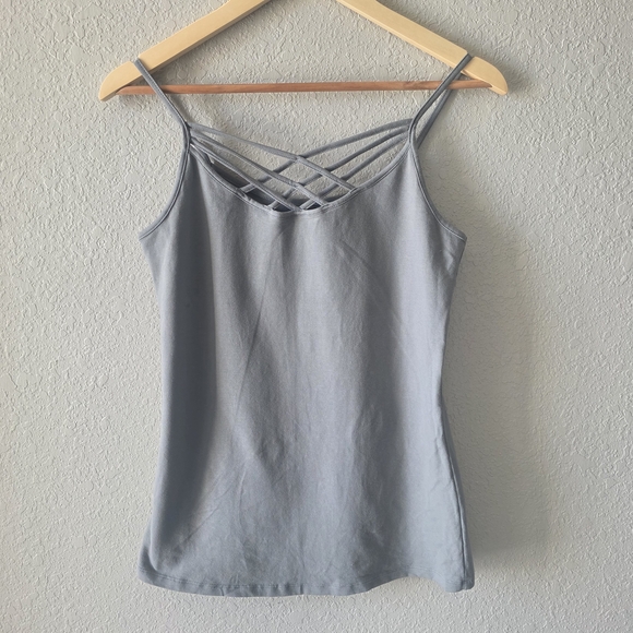 Maurices Tops - Maurices Light Gray Crisscross Camisole